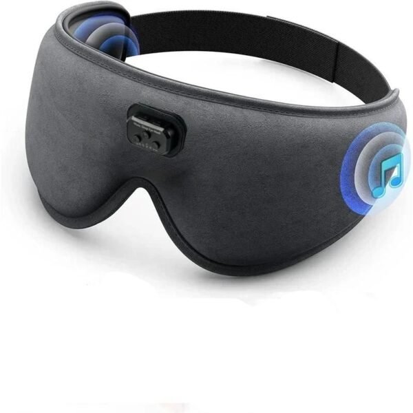 3D Contoured Sleep Mask with HD Bluetooth Headphones & White Noise - Light Blocking Eye Mask for Sleep Enhancement
