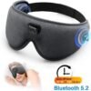 3D Contoured Sleep Mask with HD Bluetooth Headphones & White Noise - Light Blocking Eye Mask for Sleep Enhancement