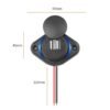 Dual USB 5V 3.1A Waterproof Car Charger Adapter with Slide Lid