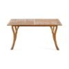 Elegant Teak Finish Acacia Wood Outdoor Dining Table