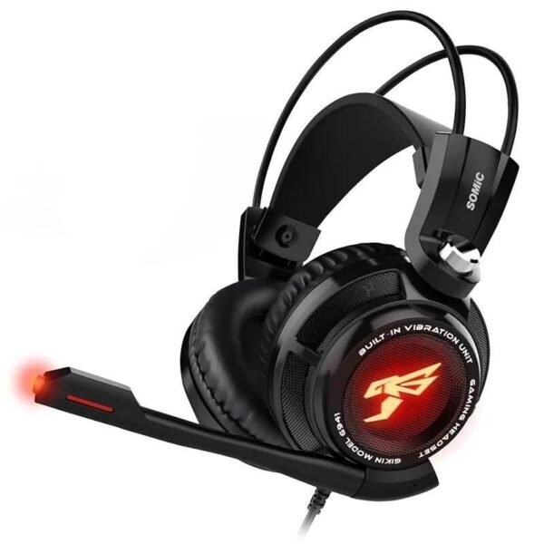 7.1 Surround Sound Gaming Headset with Vibration & LED Lights for PS5, PS4, PC, and Laptop