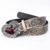 Y2K Punk Red Ruby Heart Buckle Belt
