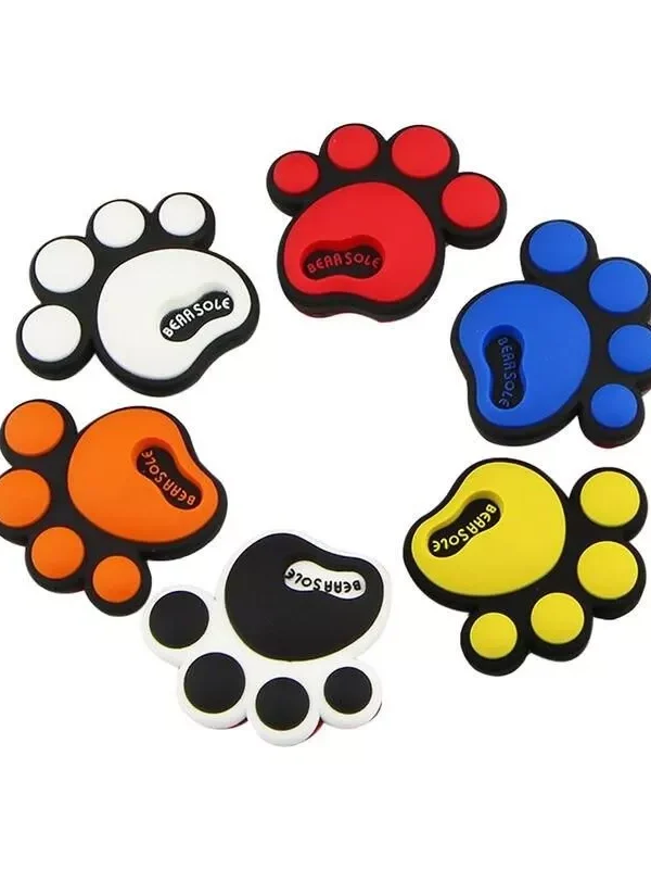 Car Door Edge Silicone Protectors with Cartoon Footprint Design