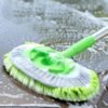 Telescopic Car Cleaning Brush with Adjustable Handle and 2-in-1 Wash Mop