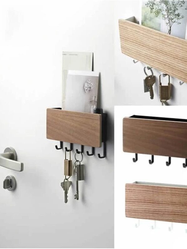 Eco-Friendly Bamboo Key & Coat Wall Hanger