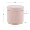 Versatile Blush Sherpa Storage Ottoman Stool