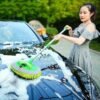 Telescopic Car Cleaning Brush with Adjustable Handle and 2-in-1 Wash Mop