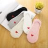 Love Heart Silica Gel Non-slip Boat Socks for Women