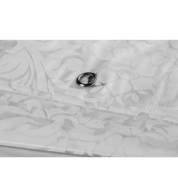 Elegant Moroccan Floral Shower Curtain with Waterproof PEVA Design and Hooks - Various Sizes