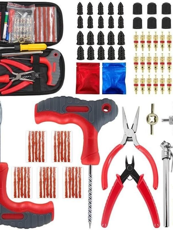 Complete Car Tire Repair & Emergency Tool Set