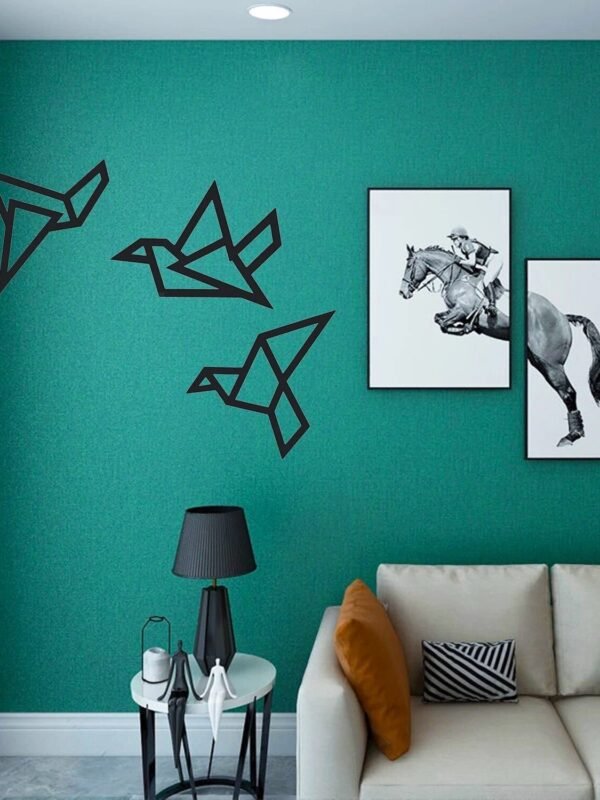 Geometric Origami Birds Metal Wall Art