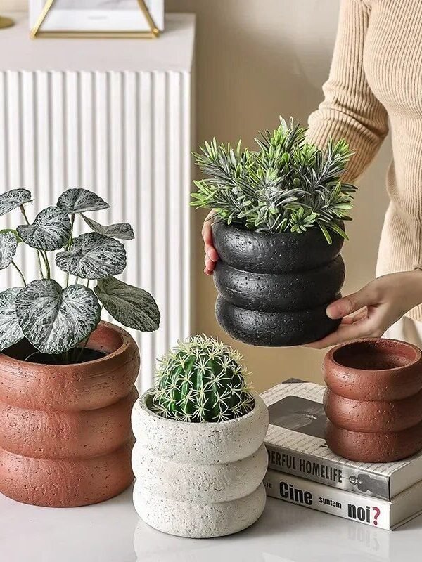 Minimalist Nordic Cement Flowerpot