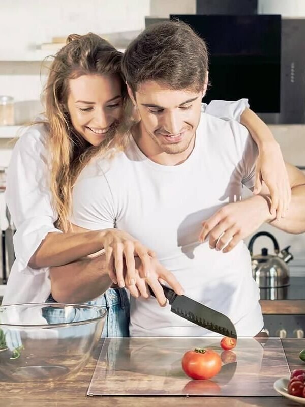 Clear Acrylic Cutting Board with Counter Lip
