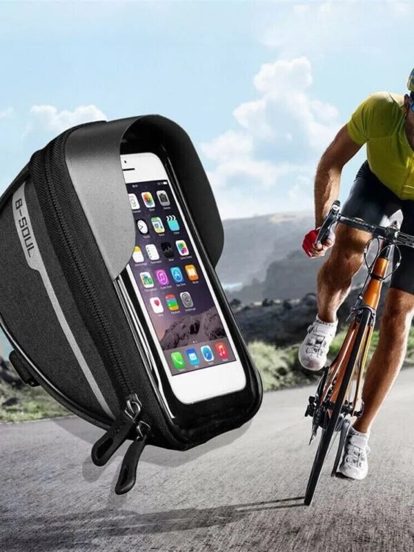 Waterproof Top Tube Bike Bag with Touch Screen Phone Holder