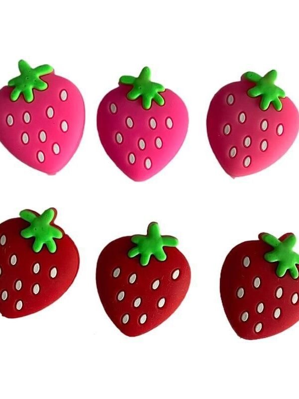 Strawberry-Shaped Tennis Racket Vibration Dampeners - 5Pcs Soft Silicon Shock Absorbers