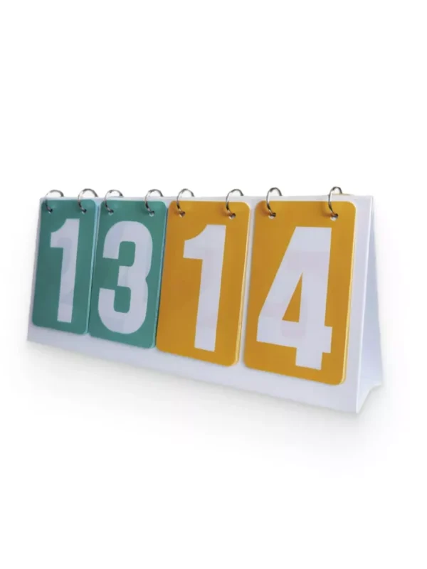 Four-Digit Plastic Flipper Scorecard