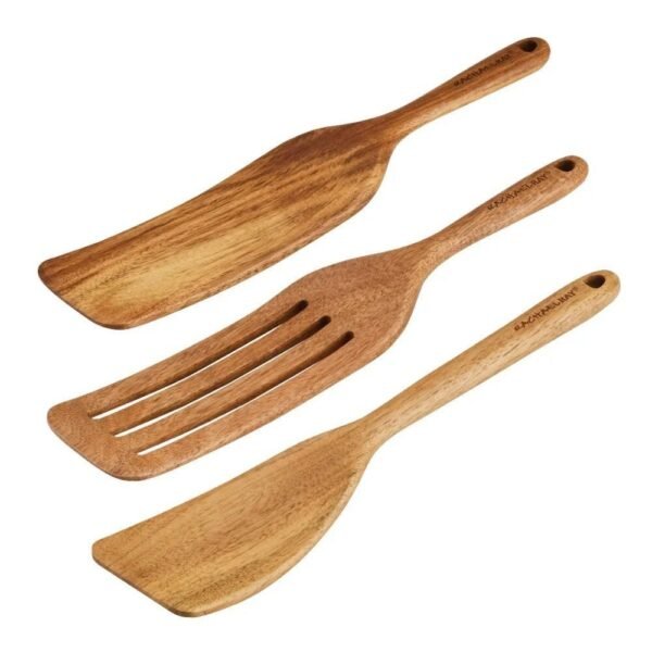 3-Piece Acacia Wood Kitchen Utensil Set